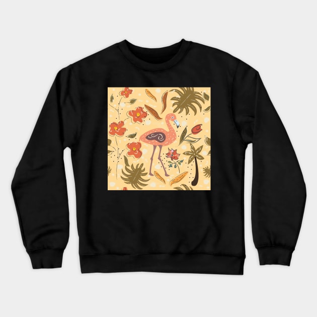 Flamingo Crewneck Sweatshirt by Kristina Stellar Scandinavian Land